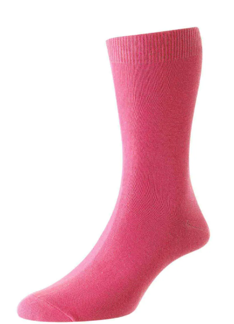 HJ Hall Bright Colours Fashion Cotton Sock Pink HJ48 